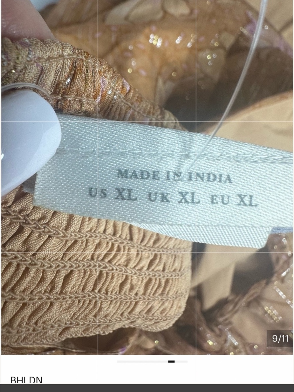 NWT Anthropologie BHLDN Juniper Tiered Backless Metallic Maxi Gown XL - Picture 8 of 15